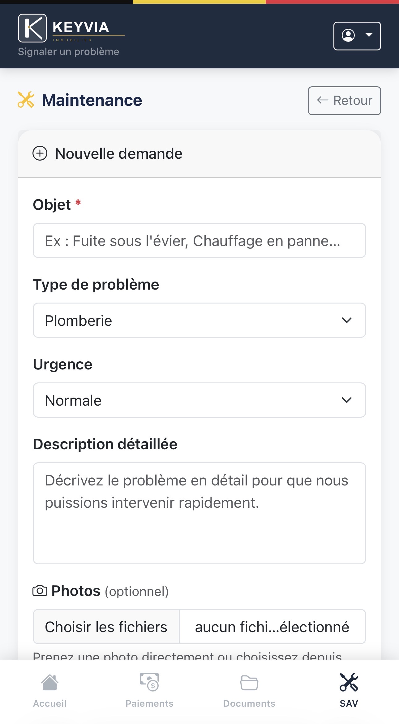 Application KEYVIA — portail locataire
